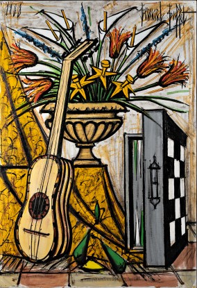 Bernard Buffet, Guitare et jacquet, 1988